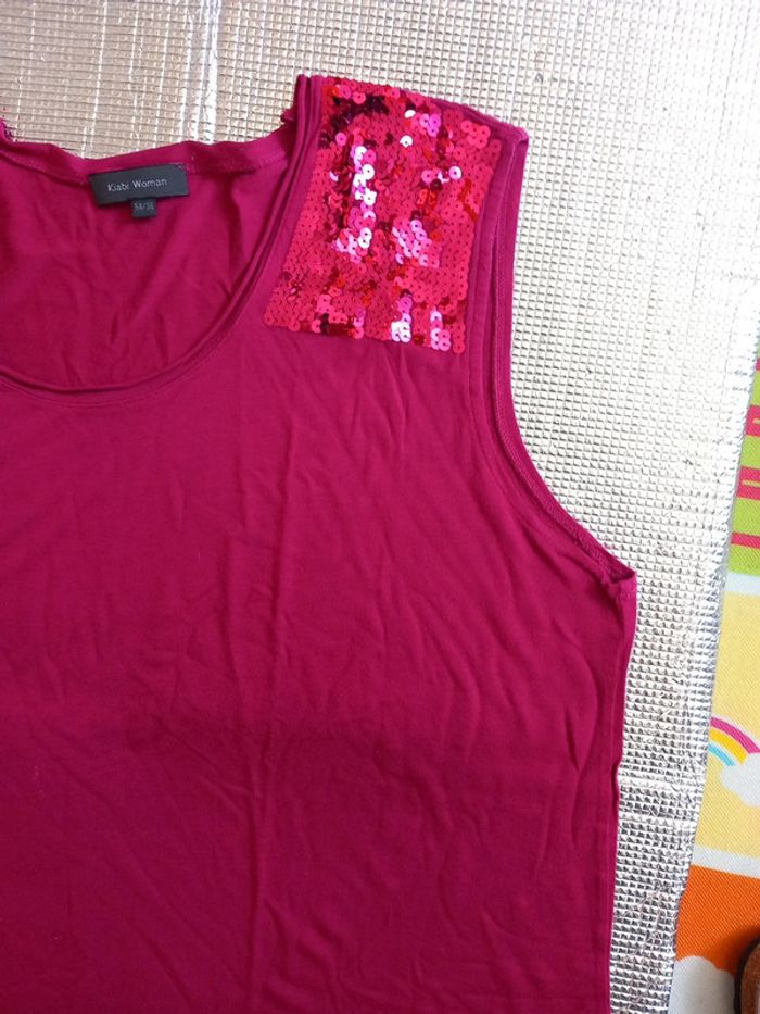 Débardeur T54 viscose Kiabi framboise - photo numéro 4