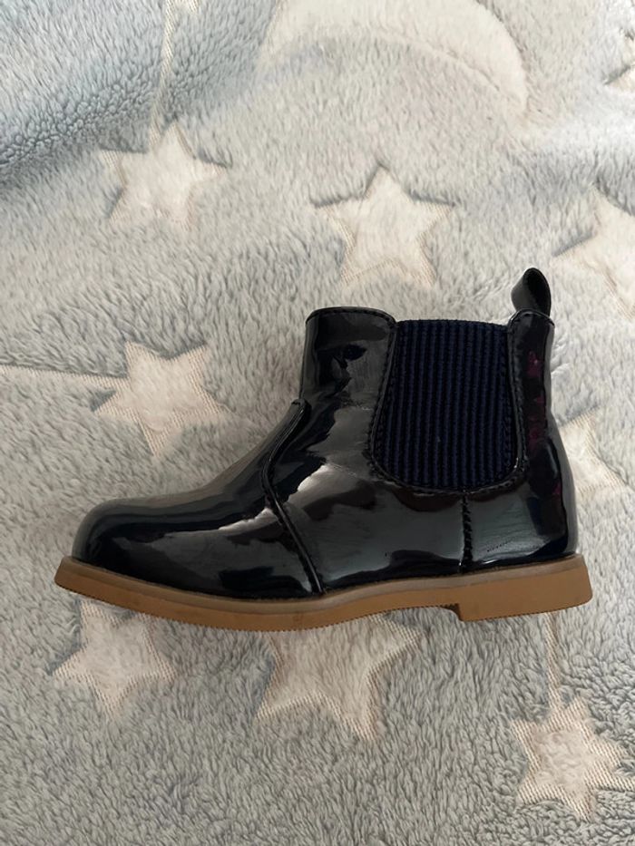 Bottines vernies bleu marine - photo numéro 2