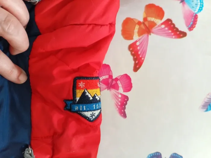 Doudoune Vertbaudet 3 ans rouge et marine - photo numéro 3