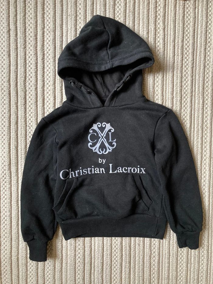 Sweat capuche noir 4 ans