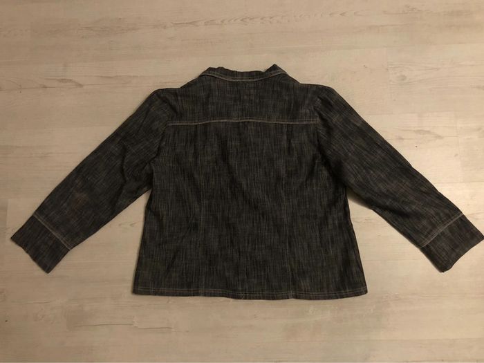 AN20- Tailleur veste+jupe longue bleu jean T44-46 - photo numéro 19