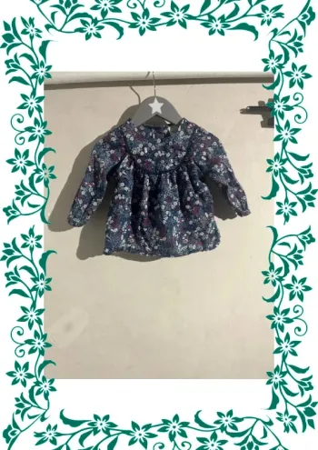 Blouse fleurie 12 mois