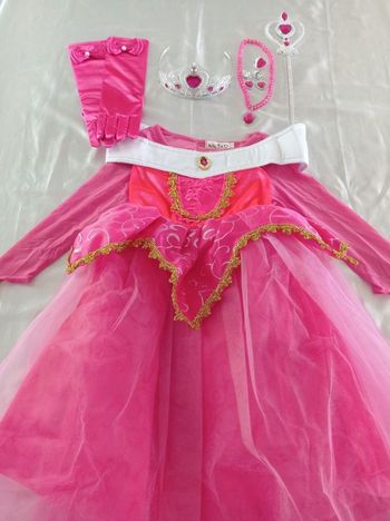 Déguisement princesse rose et accessoires 5-6ans