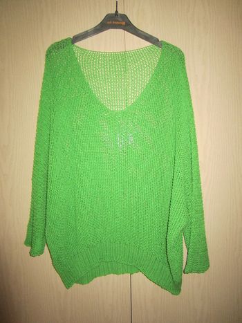 Pull vert taille unique