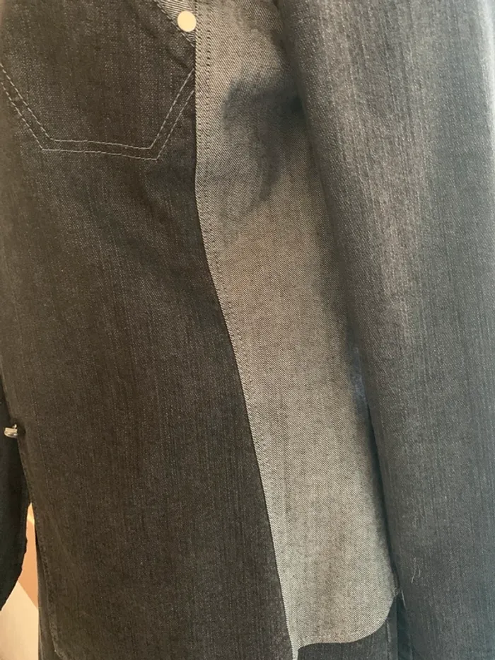 Tailleur Quattro jupe et veste en jean noir gris taille 44 - photo numéro 6