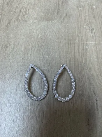 Boucles d’oreilles argentées goutte