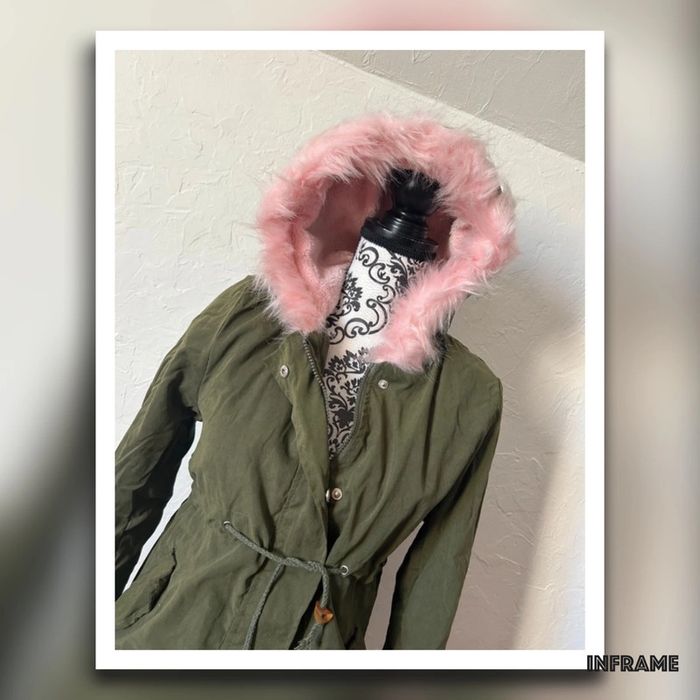 Très belle veste légère kaki et rose 🥰 taille S neuve - photo numéro 2