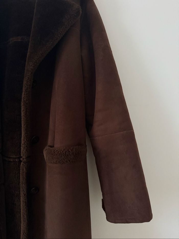 Manteau long effet daim - photo numéro 2