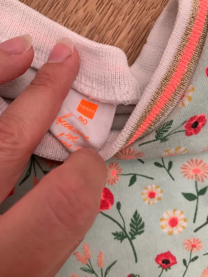Lot de deux robes HEMA 80 - photo numéro 3