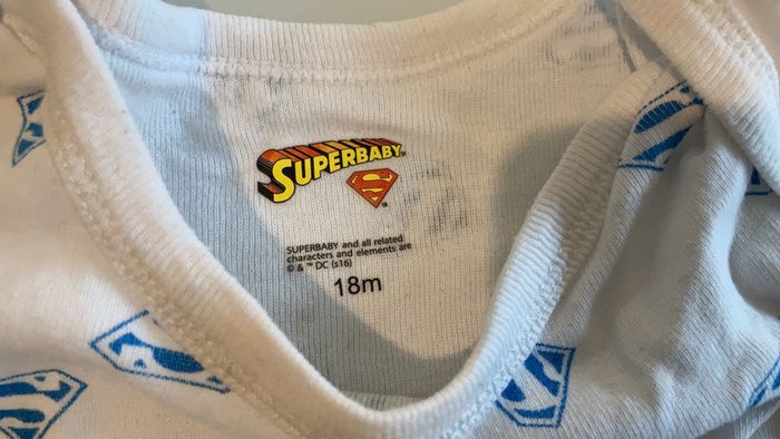 Lot de 2 body super baby 18 mois manches courtes - photo numéro 2