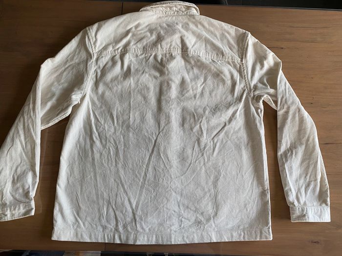 Veste Chemise Kiabi regular fit en velours côtelé blanc crème taille L - photo numéro 16