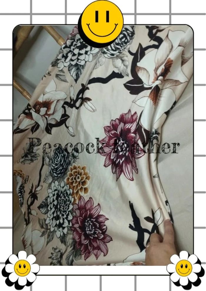Robe beige fleurie soyeuse TU - photo numéro 6