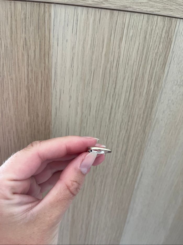 Bague en or blanc et Saphir - photo numéro 4