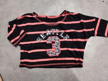 tee shirt crop top fille 6 ans