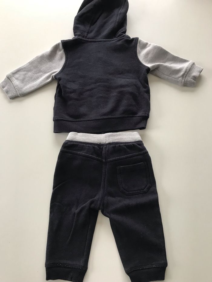 Ensemble bébé molletonné noir 6 mois - photo numéro 3