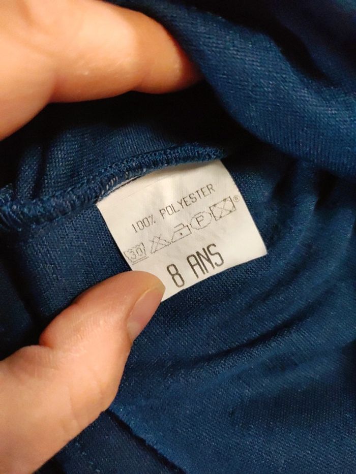 Pull bleu effet velour - photo numéro 5