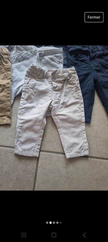 Lot pantalons et 1 salopette
