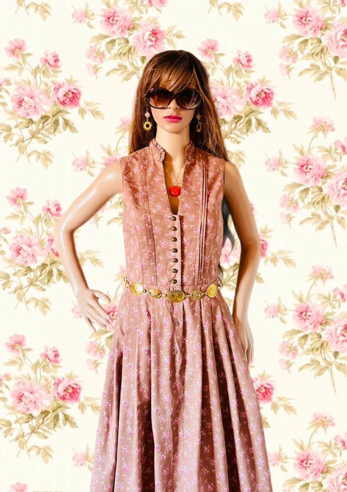 💐Magnifique robe vintage autrichienne cottagecore fairycore Distler floral dress💐 - photo numéro 3