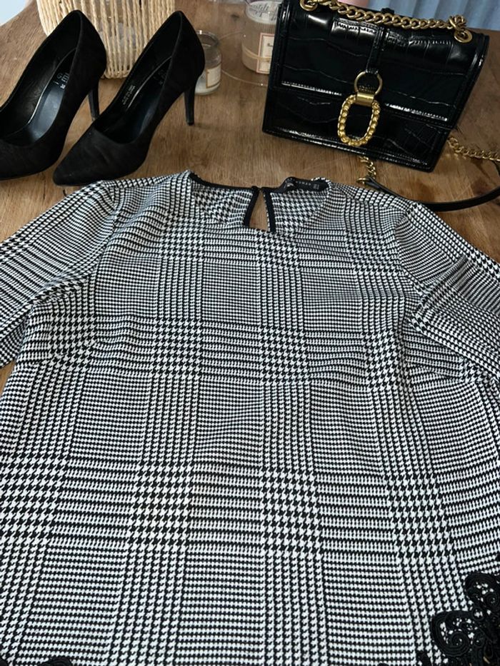 Blouse Zara pied de poule Zara 38 🌸 - photo numéro 3