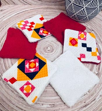 Lingettes lot de 6 lavable et réutilisable