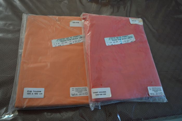 lot 2 draps housses