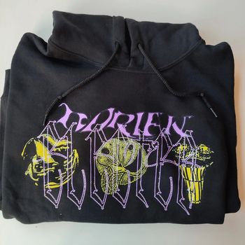 Sweat à capuche noir, 50 % coton, taille S, Gildan