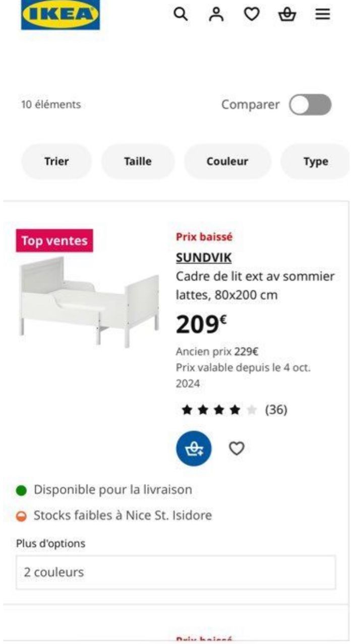 Lit extensible IKEA pour enfant - photo numéro 3