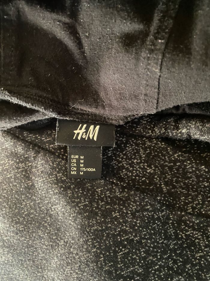 H&M Pull col relevé noir/gris Taille 38 - photo numéro 6