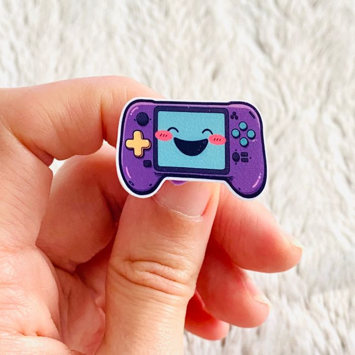 Pins Brut Fait Main Kawaii Gaming Purple