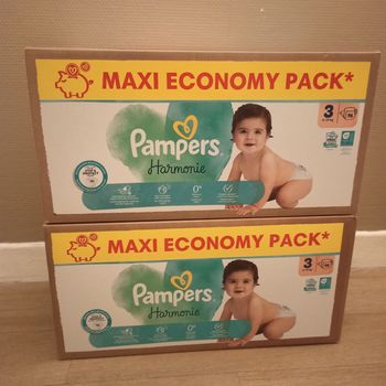Pampers harmonie taille 3(192 couches)