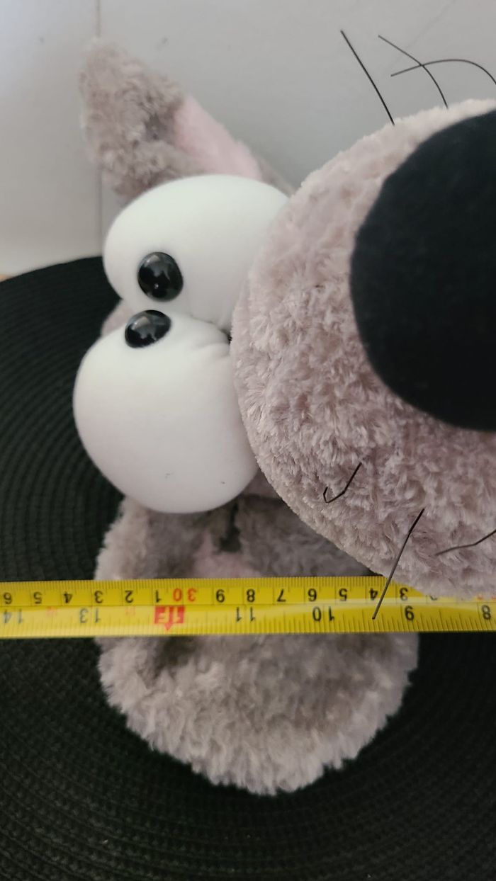 DOUDOU PELUCHE LOGITOYS SOURIS GRIS ROSE - photo numéro 5