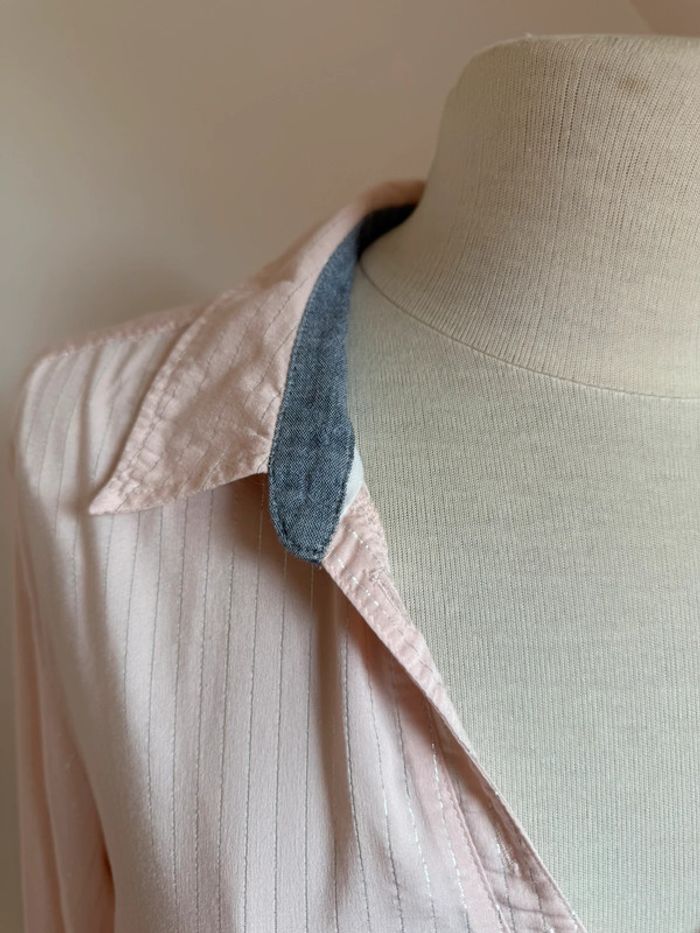 superbe blouse fluide coupe chemise en coton grain de malice 48 - photo numéro 6
