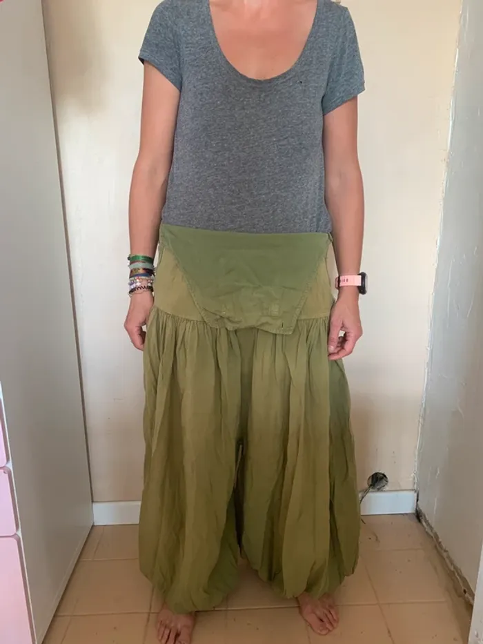 🌿 Salopette baba cool ethnique Coline – Taille L - photo numéro 4