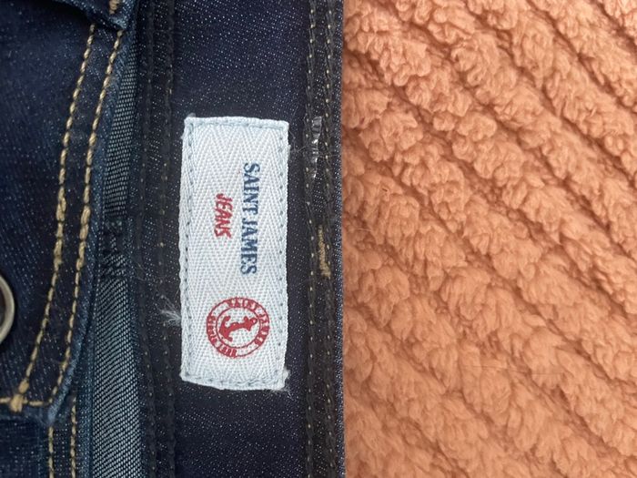 🌸Jupe longueur genou en jeans bleu taille 38 saint james 52cm🌸 - photo numéro 4