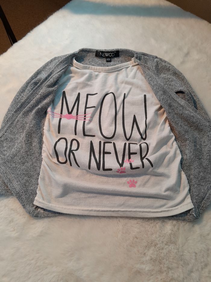 ​Haut "Meow or Never" 2-en-1 avec Gilet Intégré NEWCO (4 Ans - photo numéro 3