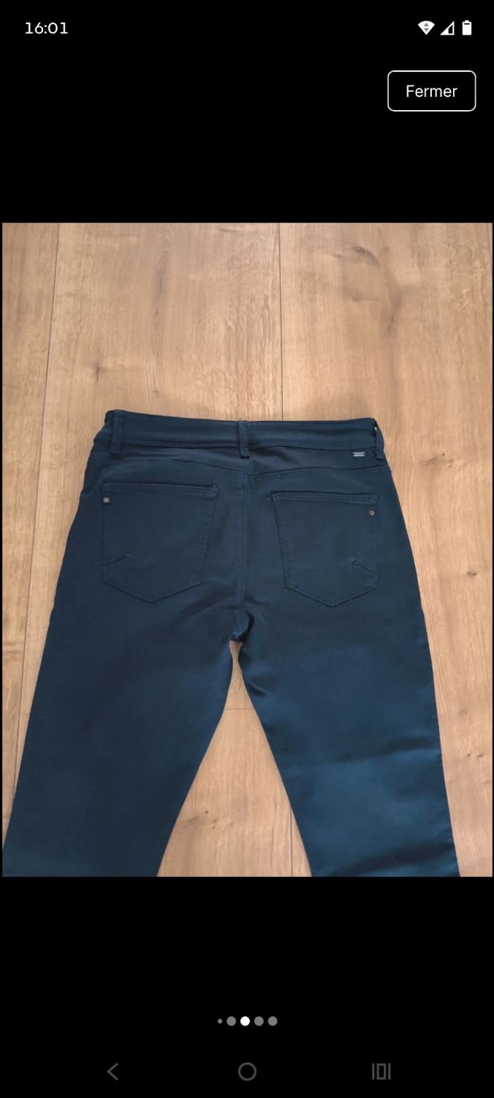 Pantalon Esprit bleu marine – Coupe droite – Taille 40 - photo numéro 4