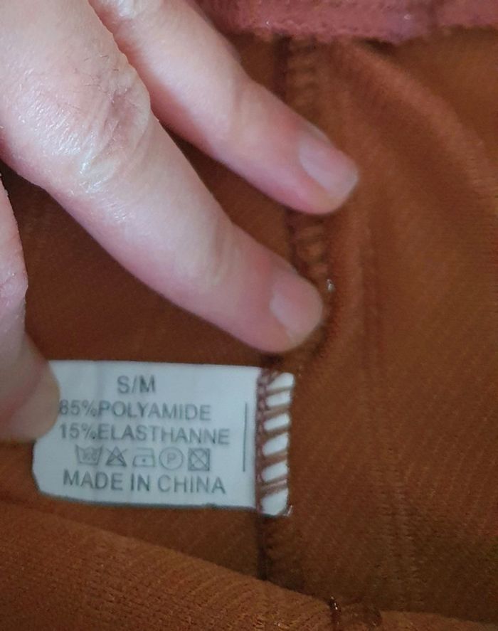 Pontalon marron taille s/m à jambes larges - photo numéro 4