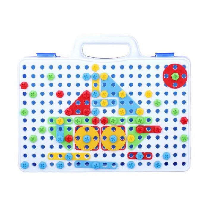 Trousse à outils portative - Jeu de construction avec perceuse pour enfants - 151 pièces neuves - photo numéro 2