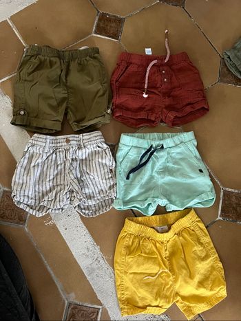 Lot 5 short bébé 6mois