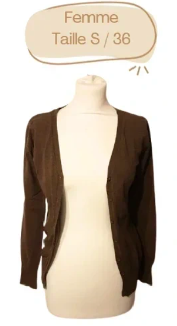 Gilet Marron - Taille S