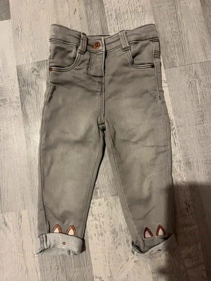 Jean gris taille 12 mois bébé fille Orchestra 🐱