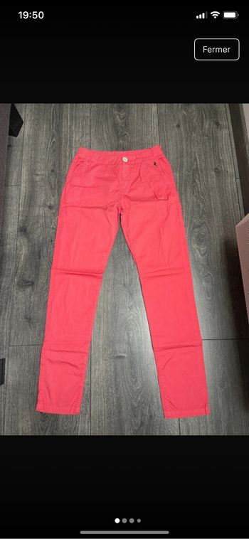 Pantalon printemps/été rose corail one step taille 34 très peu porté