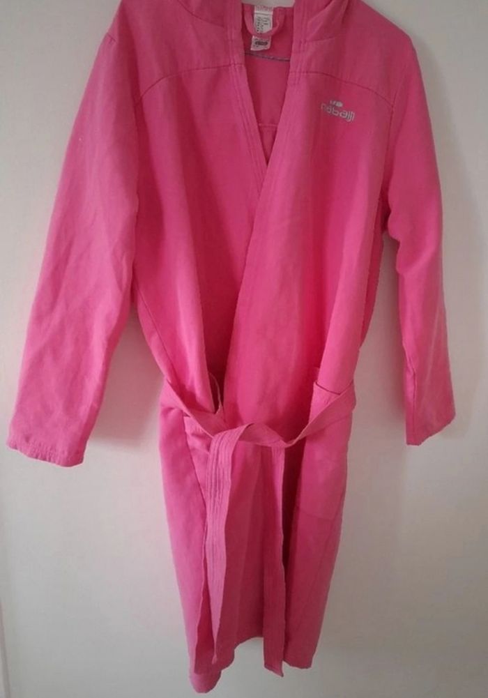 Peignoir de bain rose taille M - photo numéro 5
