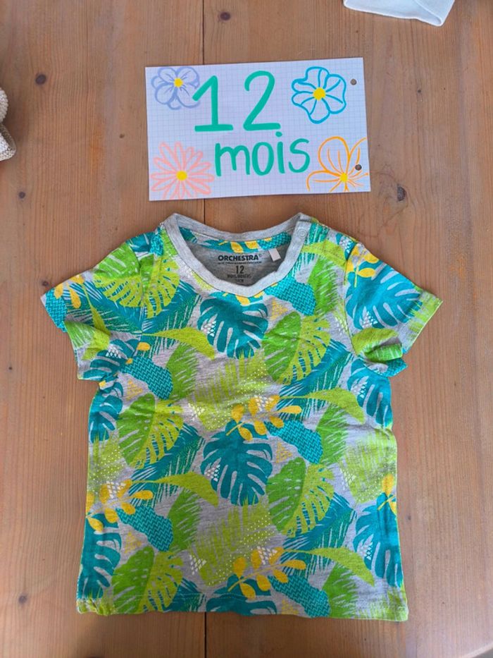 Tee shirt manches courtes 12 mois