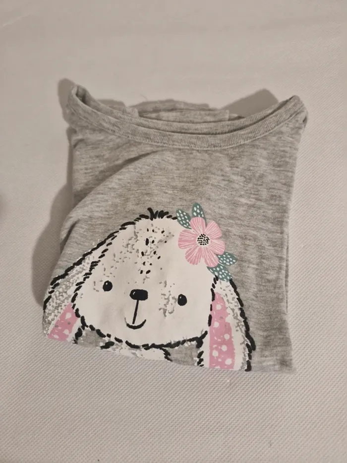 T-shirt manches longues motif lapin 6 ans Tissaia - photo numéro 4