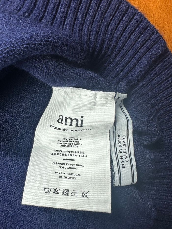 Pull ami Paris bleu foncé taille L - photo numéro 6