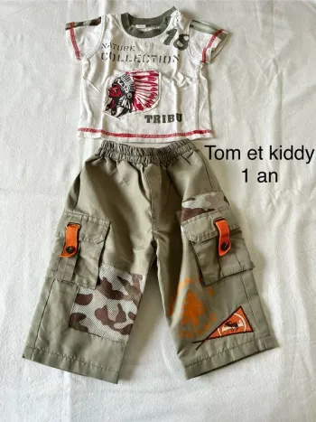 Ensemble short et T-Shirt 1 an tom et kiddy