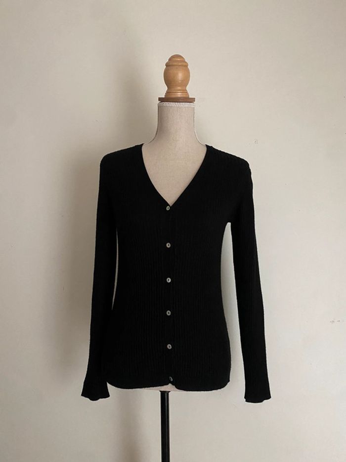 Gilée noir maille côtelée