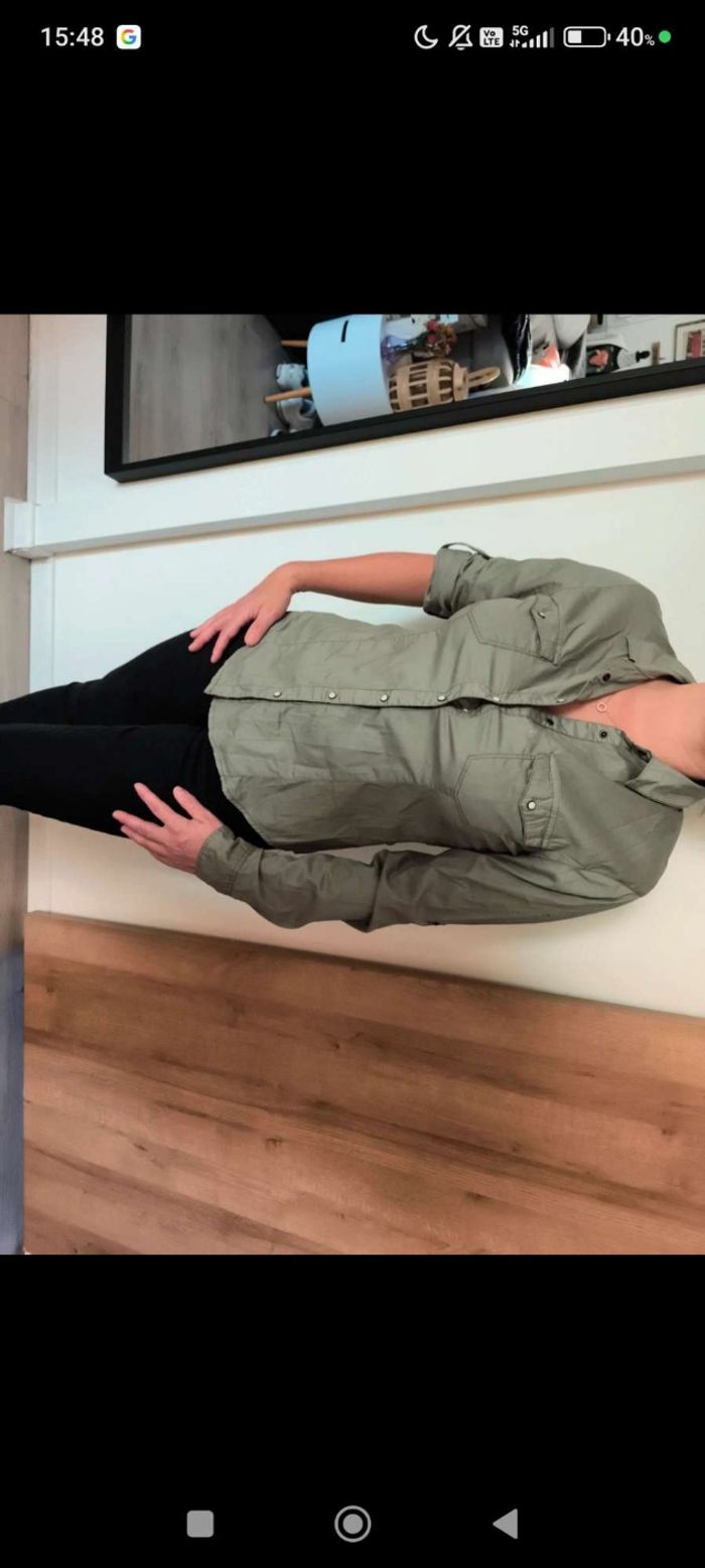 🌿 Chemise kaki femme Jennyfer – Taille M (38) - photo numéro 4