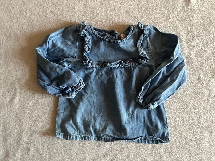 Blouse / bleu / mes petits cailloux / 18 mois